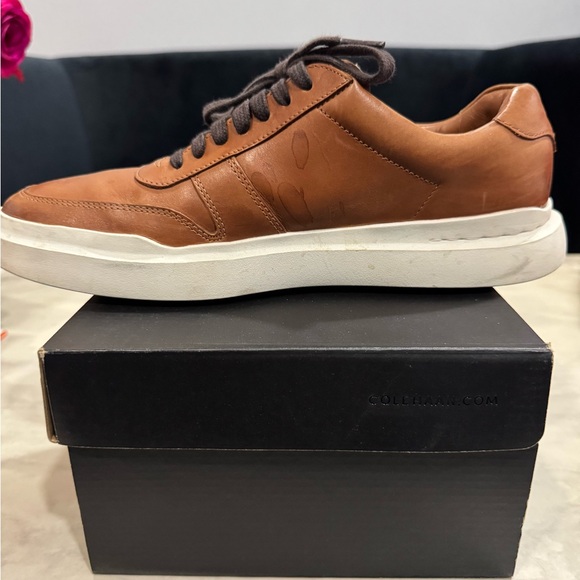 Cole Haan Men's Tan Leather Sneakers - Picture 7 of 8